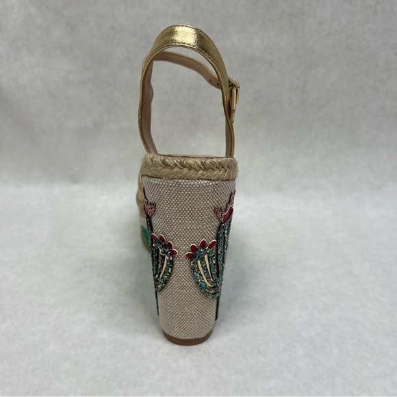 KATE SPADE Dallas Cactus Platform Wedge Sandals - Sz 7 - Picture 12 of 15